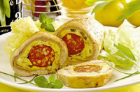 Kuracia rolka s praženicou